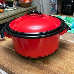 1930’s Kook King Ware Red enameled stock pot vintage